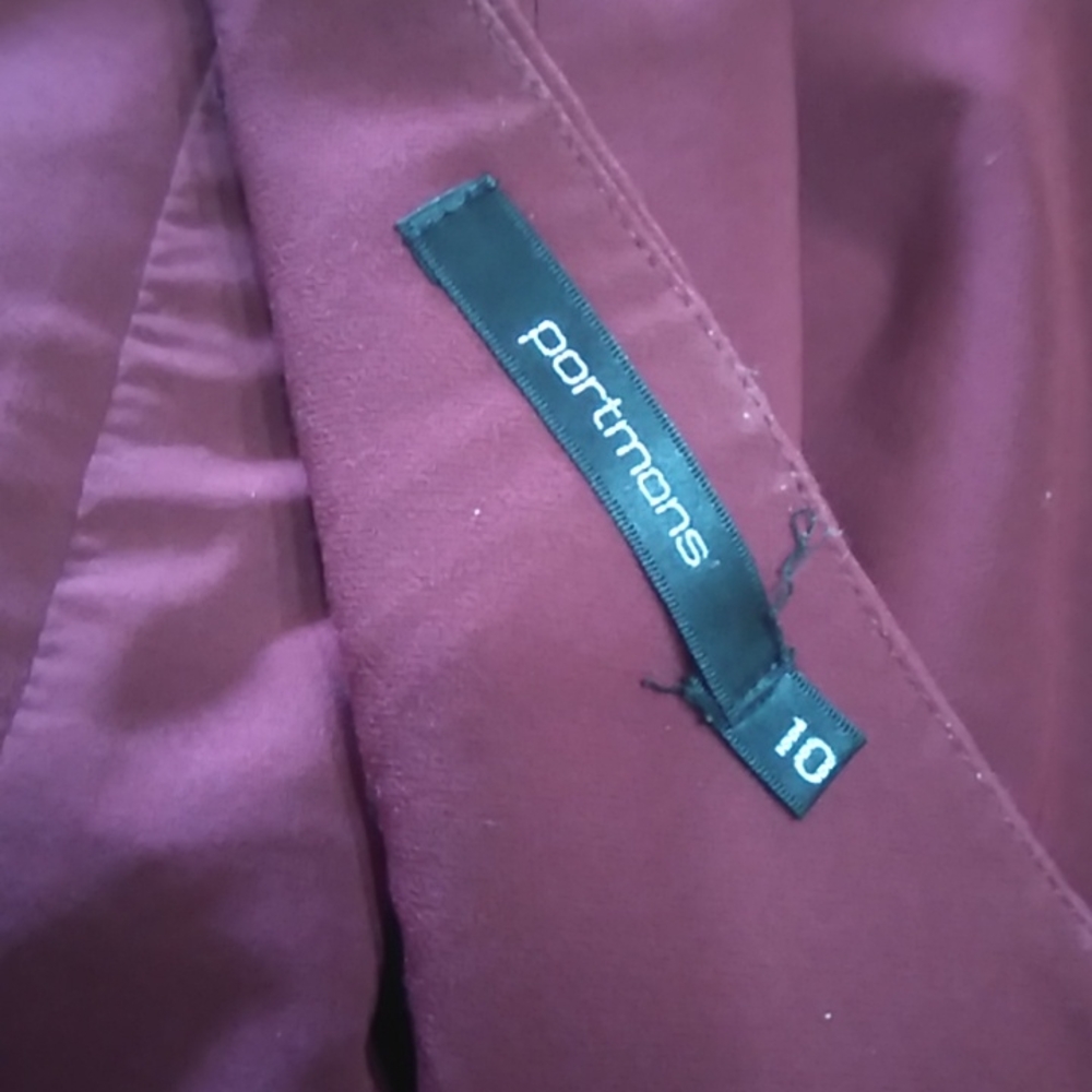 Portman's burgundy pencil skirt AU 10 - Picture 3 of 8